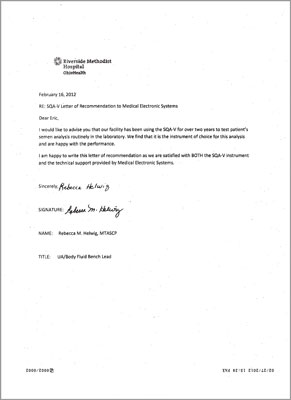 SQA Letter of Recommendation Riverside Methodist