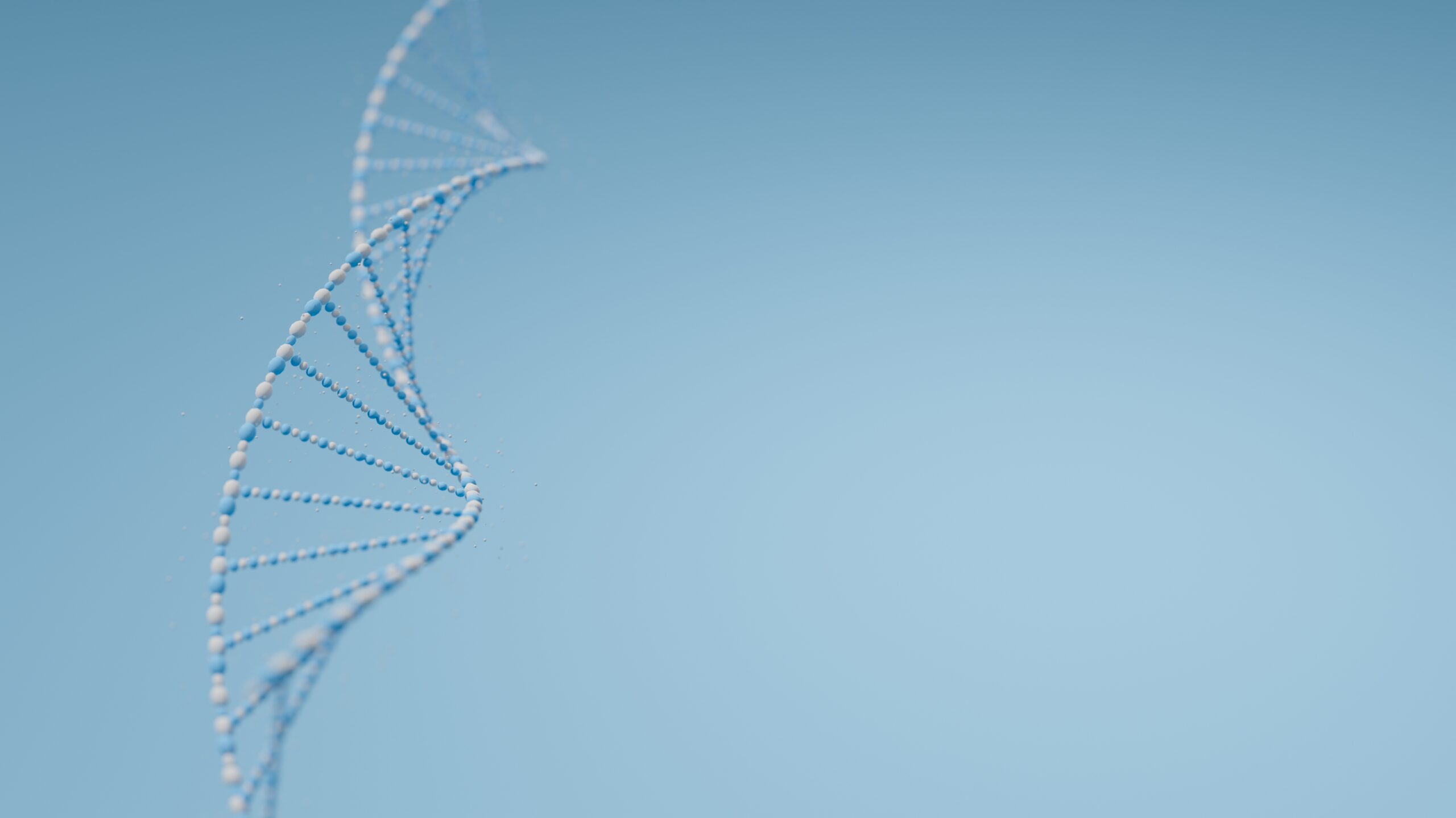 DNA. Abstract 3d polygonal  DNA molecule. Medical science soft c